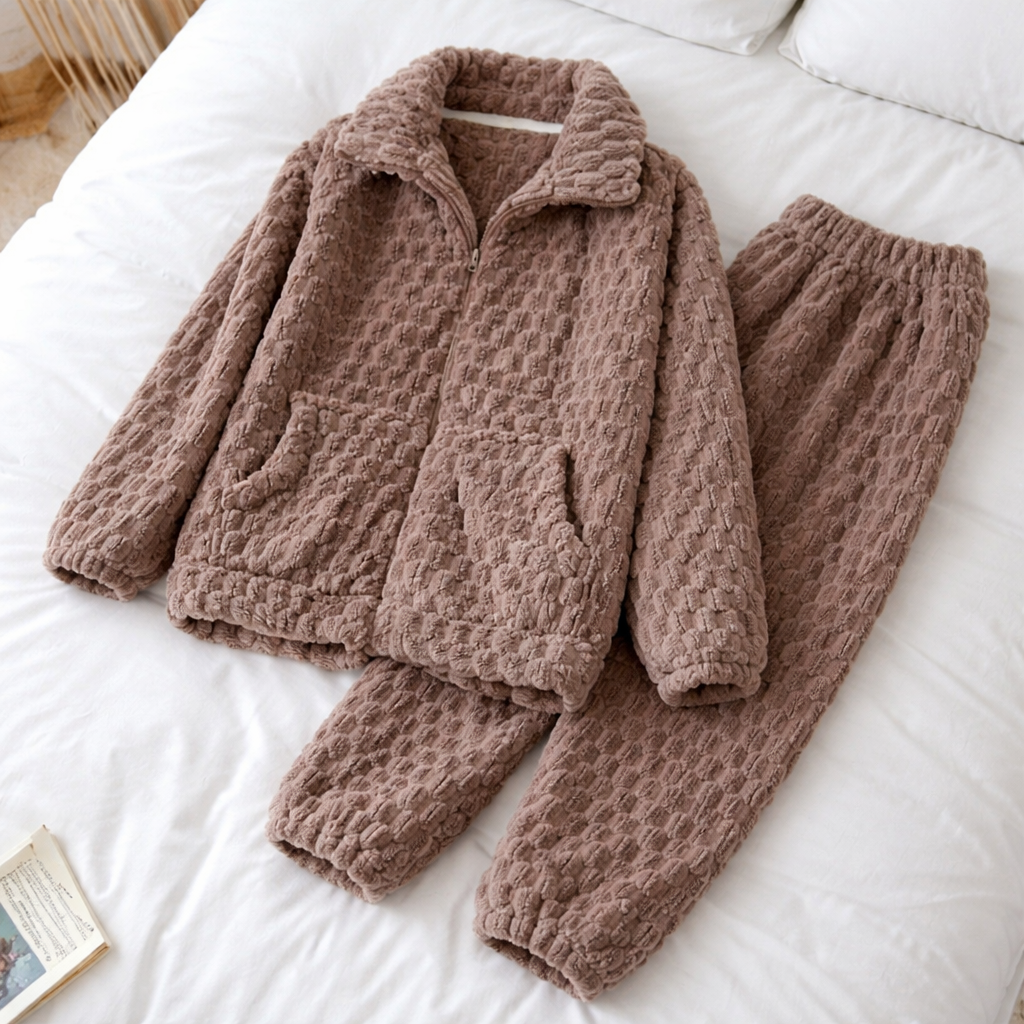 pyjama homme pilou pilou marron