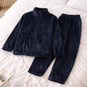 pyjama homme velours bleu marine