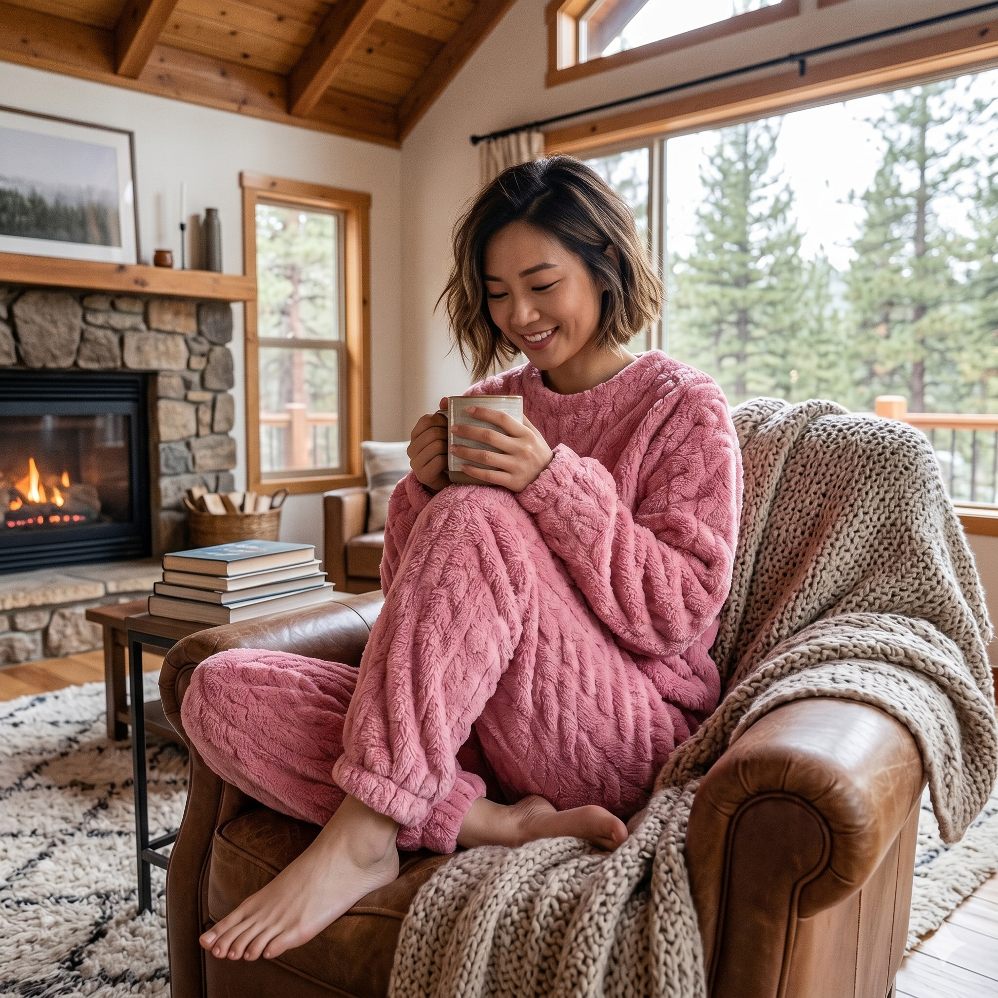 pyjama pilou pilou femme rose ultra doux confortable hiver