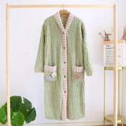 Robe de chambre boutonnée femme Pilou Pilou, robe de chambre a bouton femme, robe de chambre femme boutonnée devant damart, robe de chambre femme boutonnée pas cher