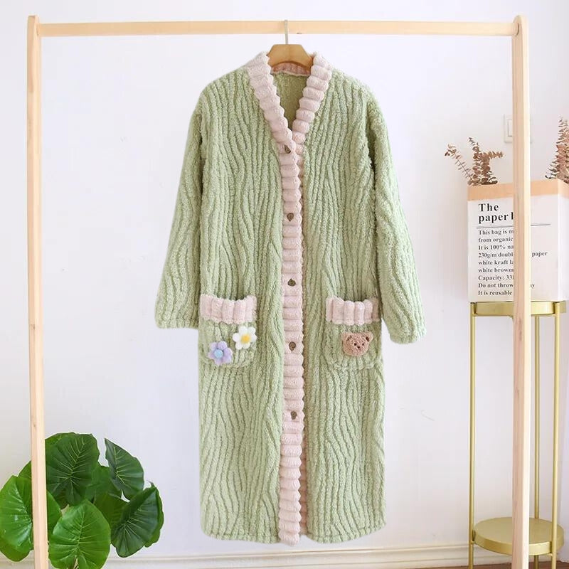 Robe de chambre boutonnée femme Pilou Pilou, robe de chambre a bouton femme, robe de chambre femme boutonnée devant damart, robe de chambre femme boutonnée pas cher