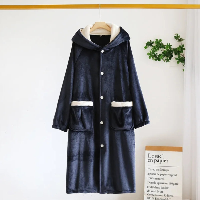 Robe de chambre polaire pour homme, robe de chambre en polaire pour homme