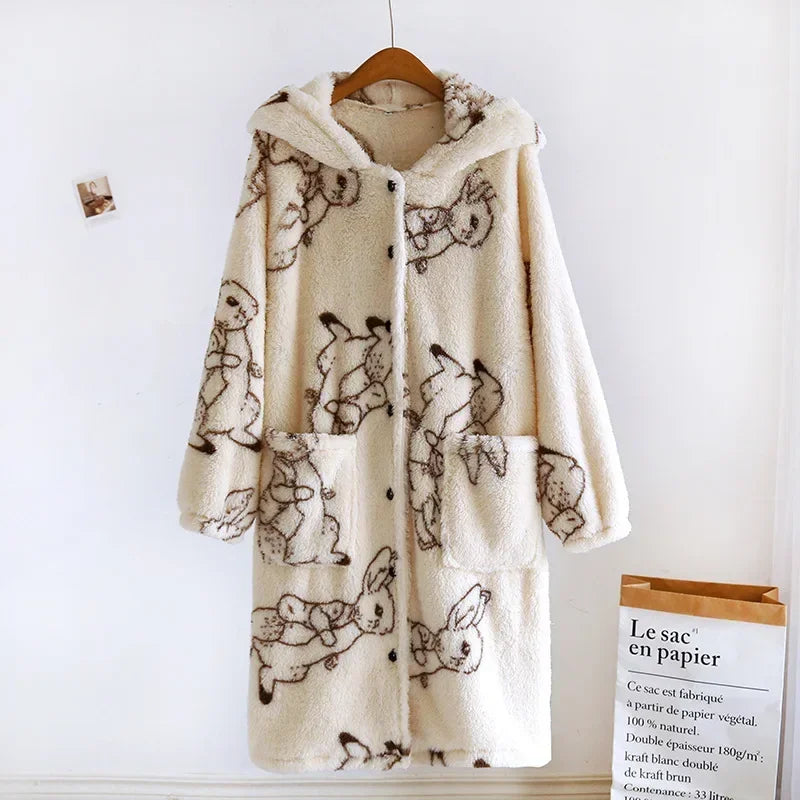 robe de chambre chaude douce et confortable hiver