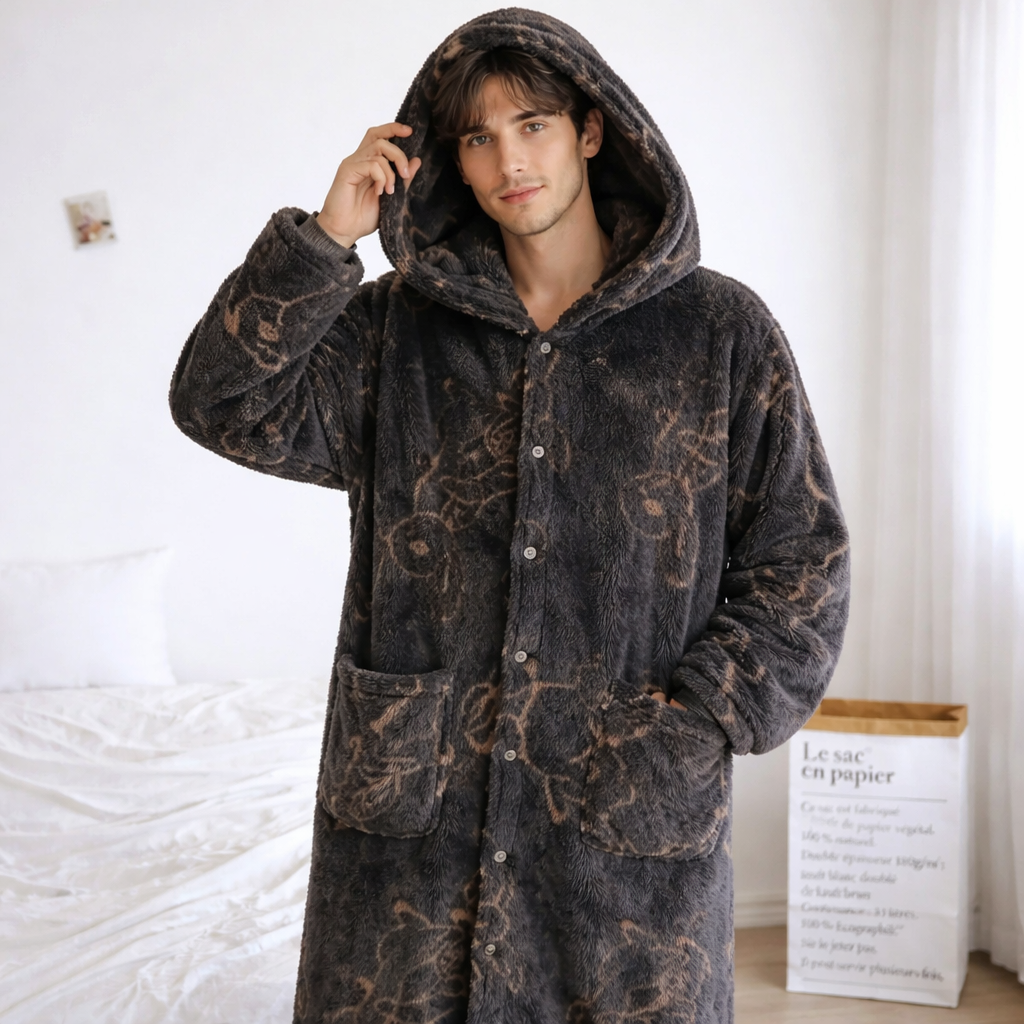 robe de chambre chaude douce homme