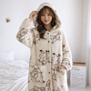 robe de chambre chaude portée look cocooning maison