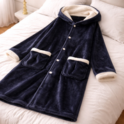 robe de chambre homme polaire bleu marine