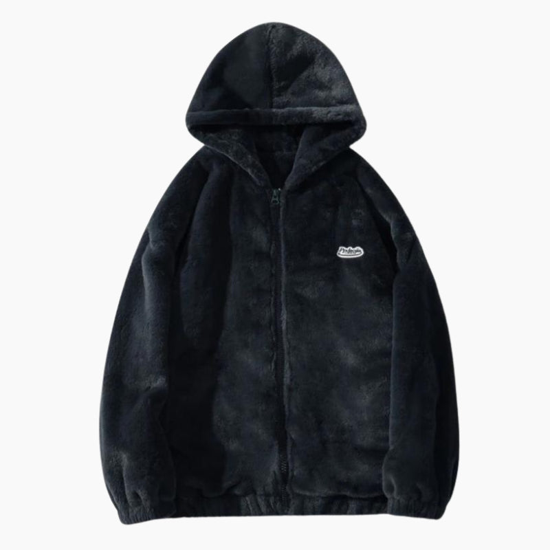 Veste à capuche fourrure homme