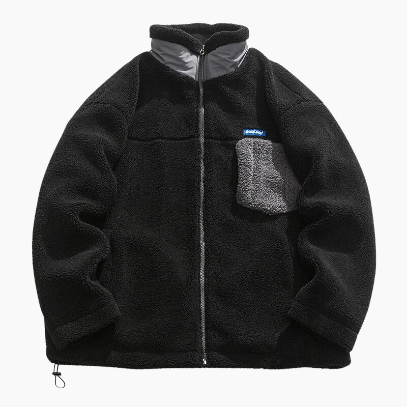 Veste bouclette homme, veste polaire bouclette homme