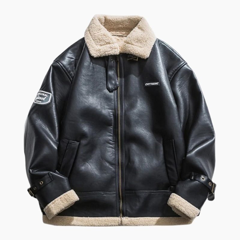 Veste col mouton homme, veste homme col mouton
