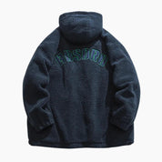 Veste d’hiver de couleur bleu marine disponible en grande taille pour homme
