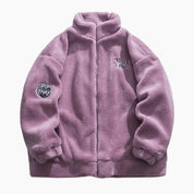 veste molleton mauve