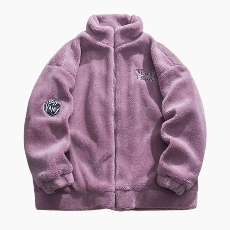 veste molleton mauve