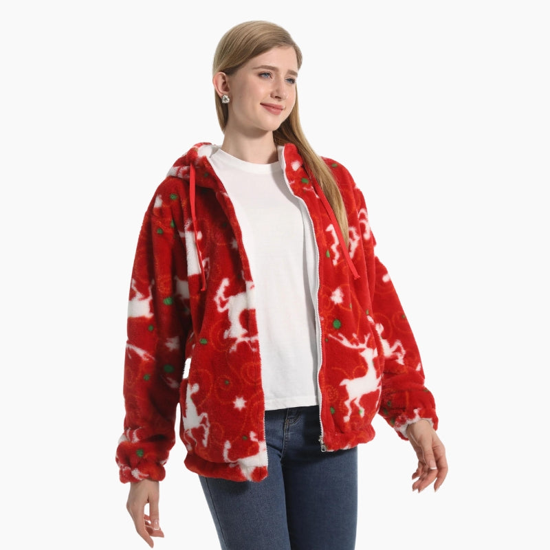 Veste Pilou Pilou rouge style Noël