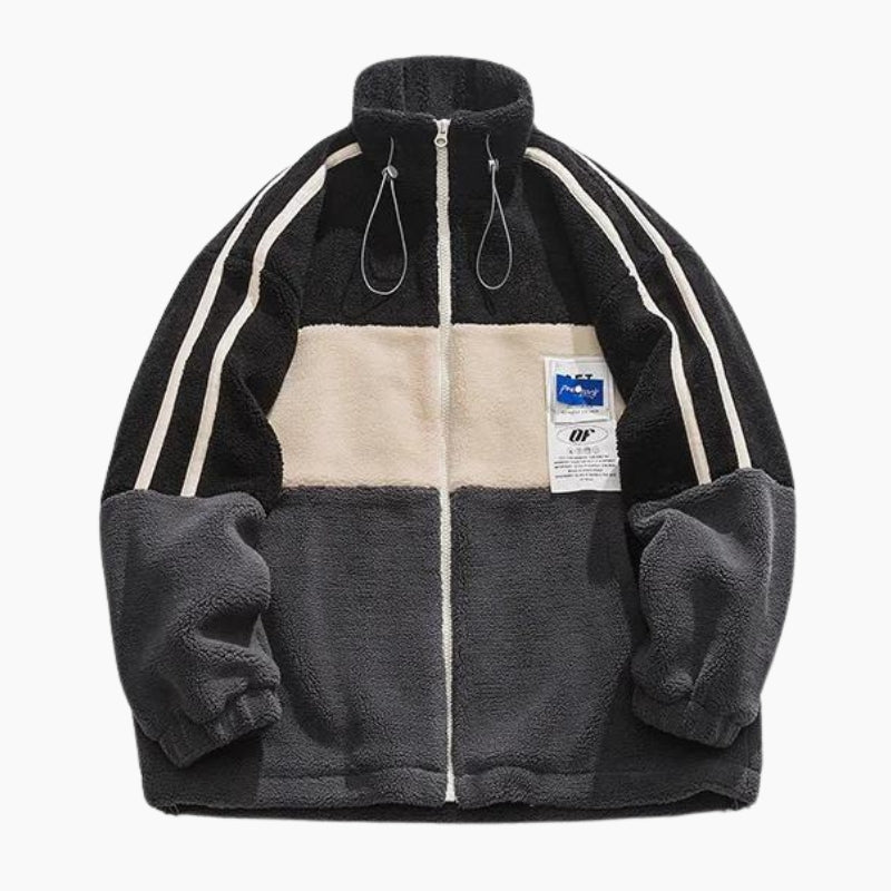 Veste Polaire Homme Sherpa Militaire Hiver Chaud - Manches Longues Sport Décontractée