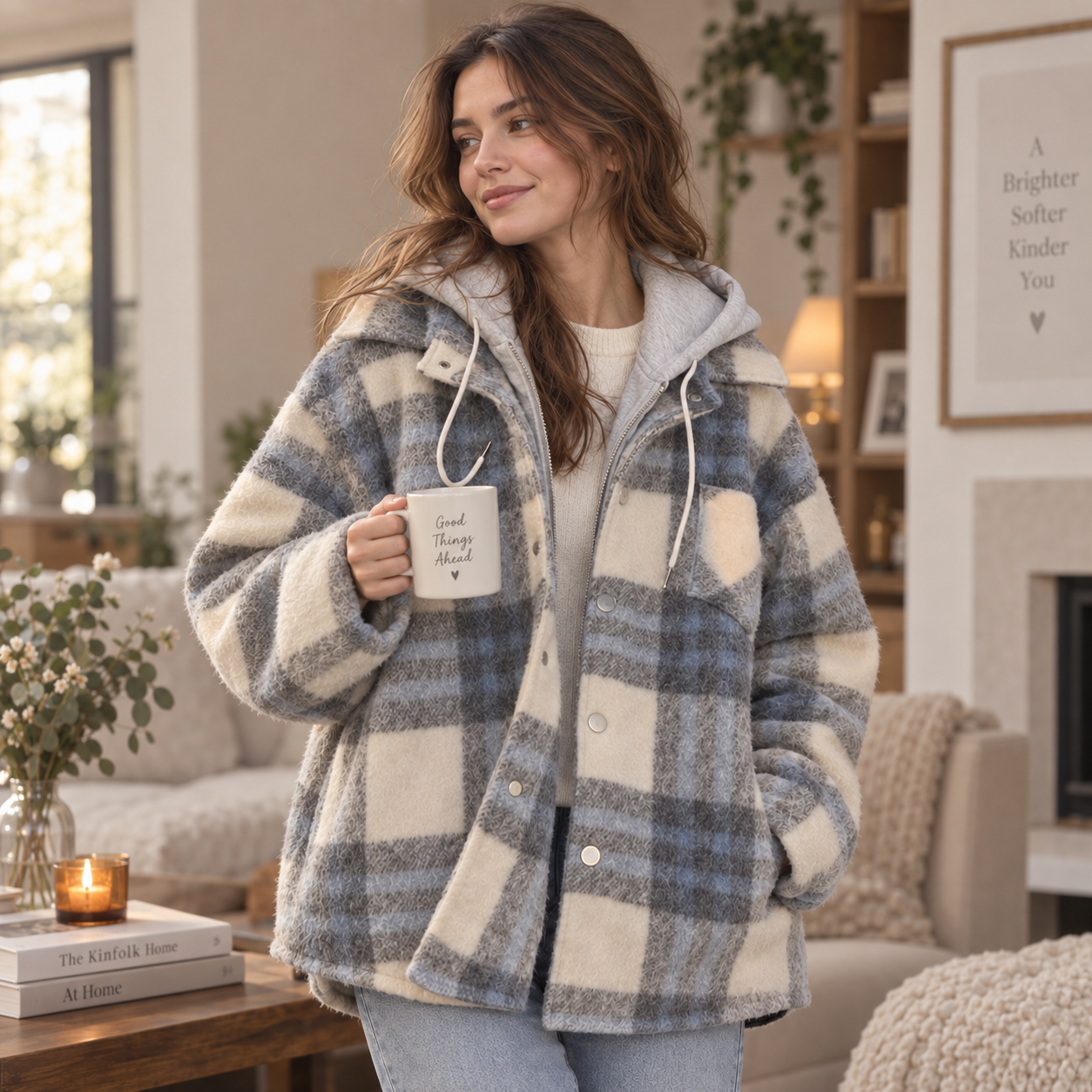 veste femme a carreaux pilou pilou