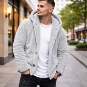 veste pilou pilou homme à capuche douce et chaude hiver