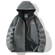 veste polaire double couche homme grise