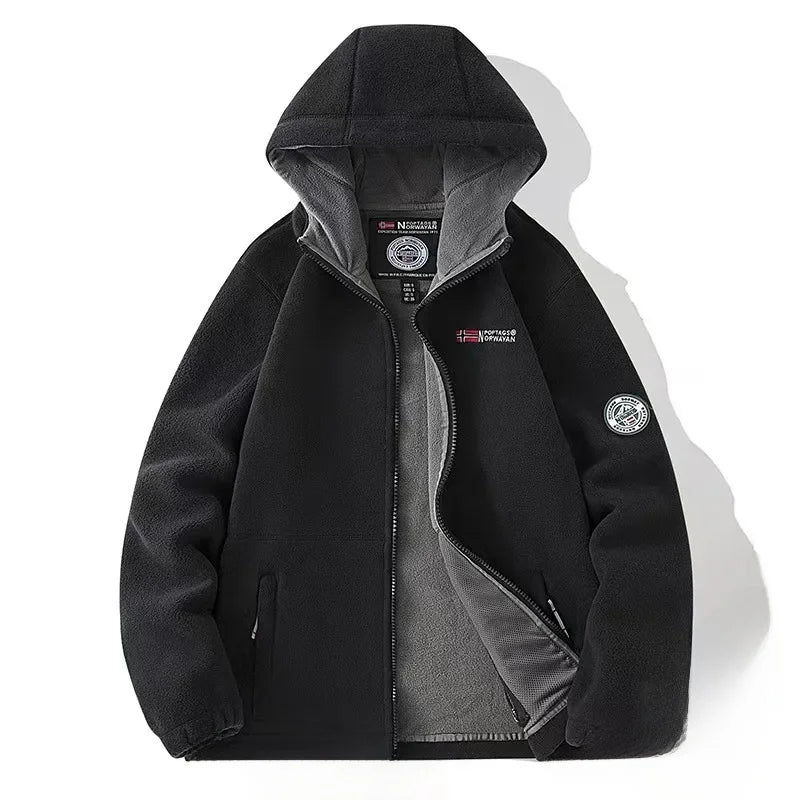 veste polaire double couche homme noire