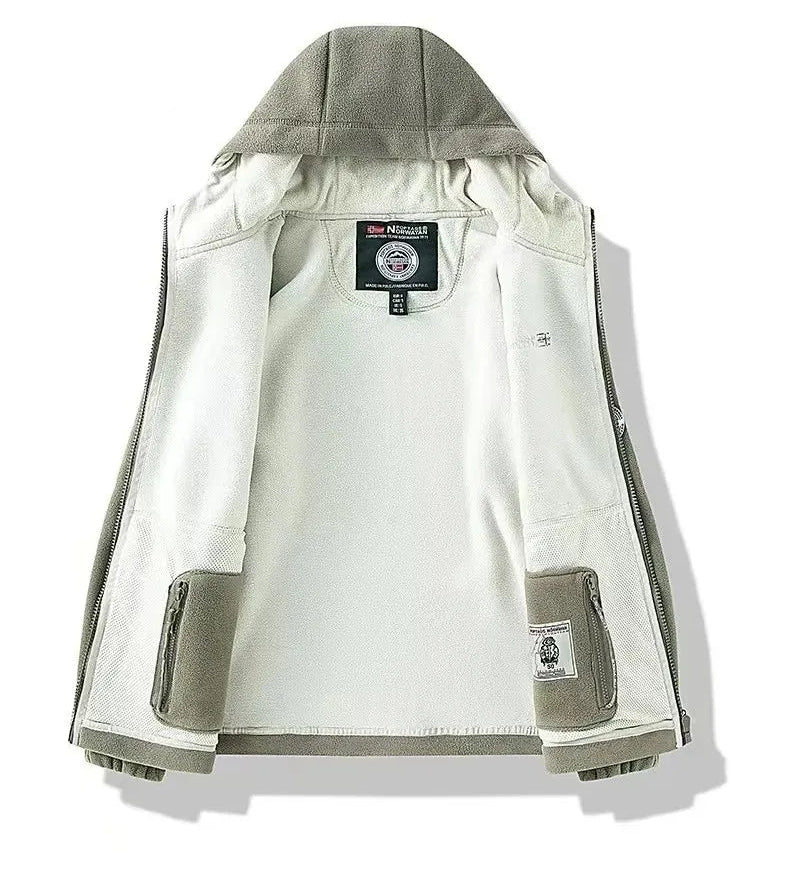 veste polaire homme double couche coupe confortable