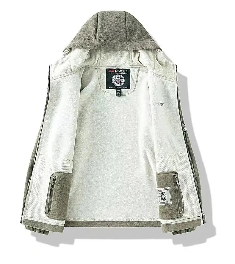 veste polaire homme double couche coupe confortable