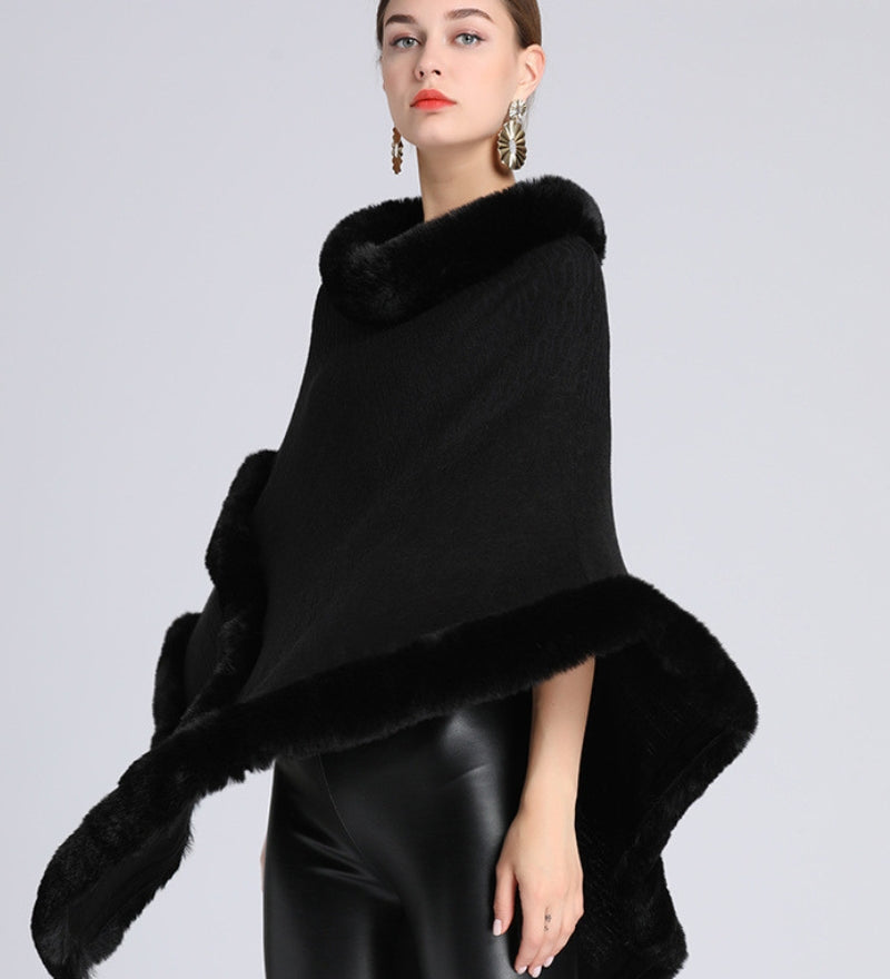 cape chaude hiver femme