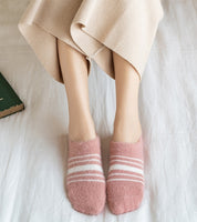 Chaussette basse en matière Pilou Pilou de couleur rose