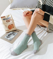 Chaussette haute couleur vert d'eau en laine de Pilou Pilou