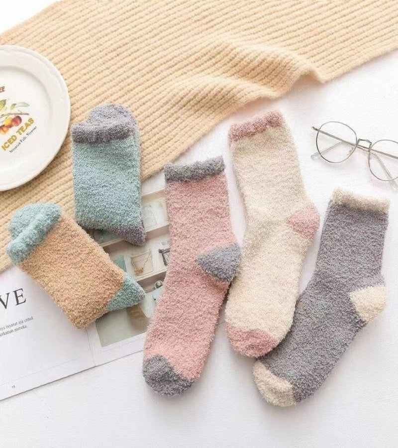 chaussettes hautes laine femme