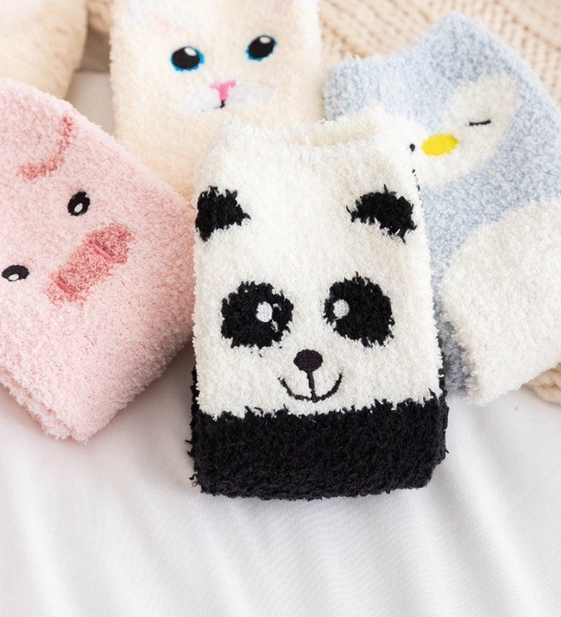 Chaussette en matière Pilou Pilou à motif de cochon