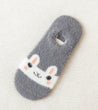 Chaussette en matière Pilou Pilou à motif de lapin de couleur gris