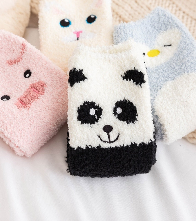 Chaussette en matière Pilou Pilou à motif de renard