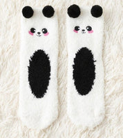 Chaussette à motif de panda en matière polaire