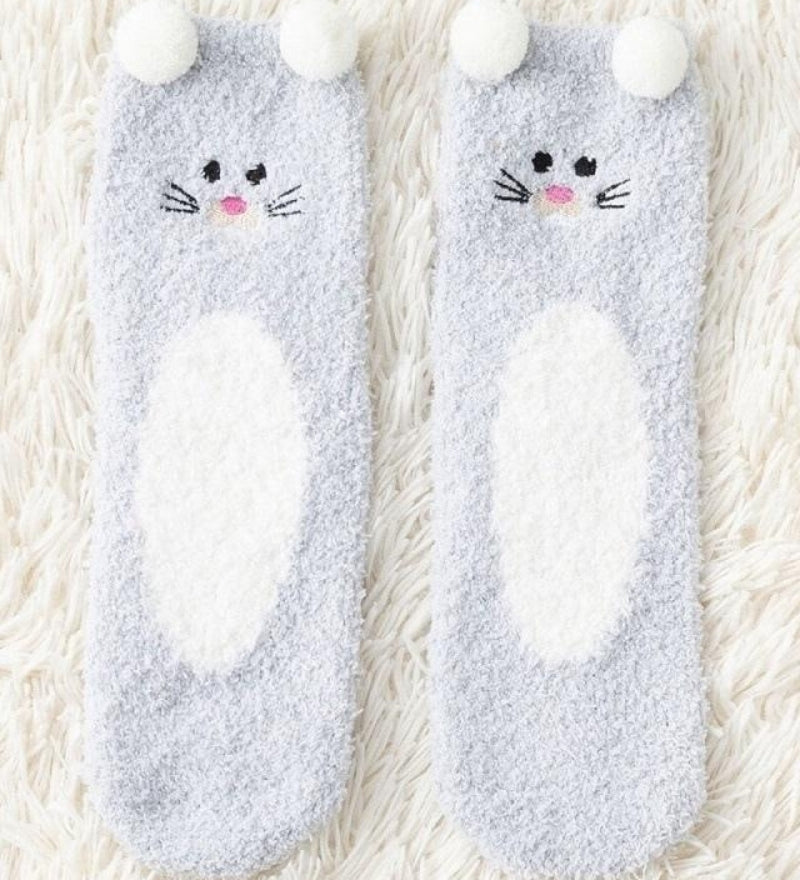 Chaussettes grises en Pilou Pilou pour femme