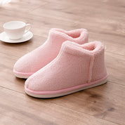 Chausson moelleux de couleur rose pastel