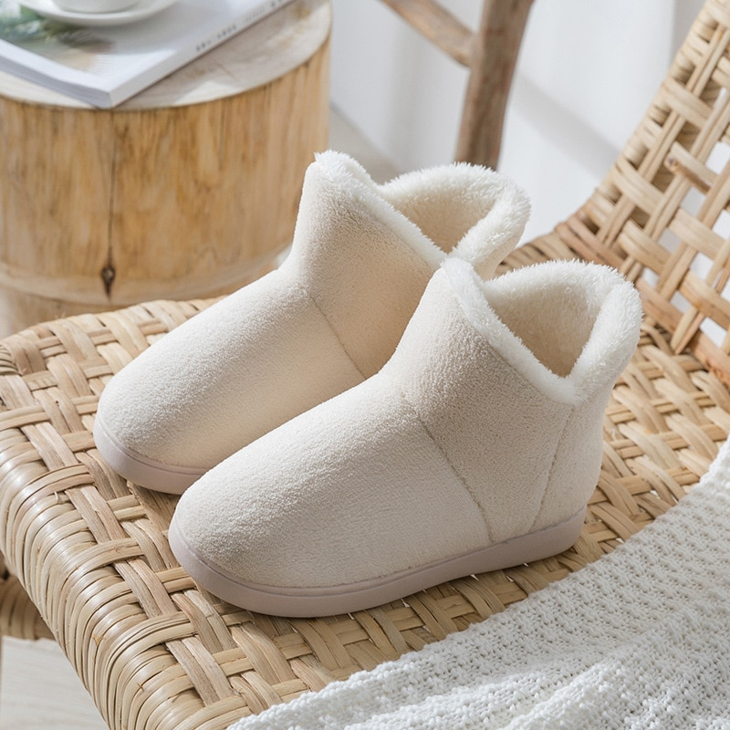 Chausson couleur crème en Pilou pour femme