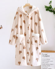 Chemise de nuit chaude polaire