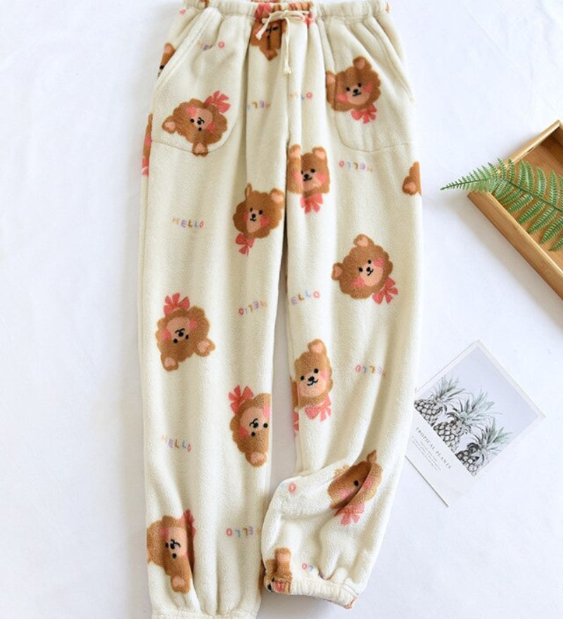 Chemise de nuit blanche avec motifs enfantins en Pilou