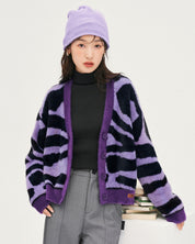 Gilet tricolore en matière sherpa