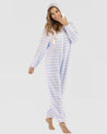 Grenouillère chaude style marinière pour femme