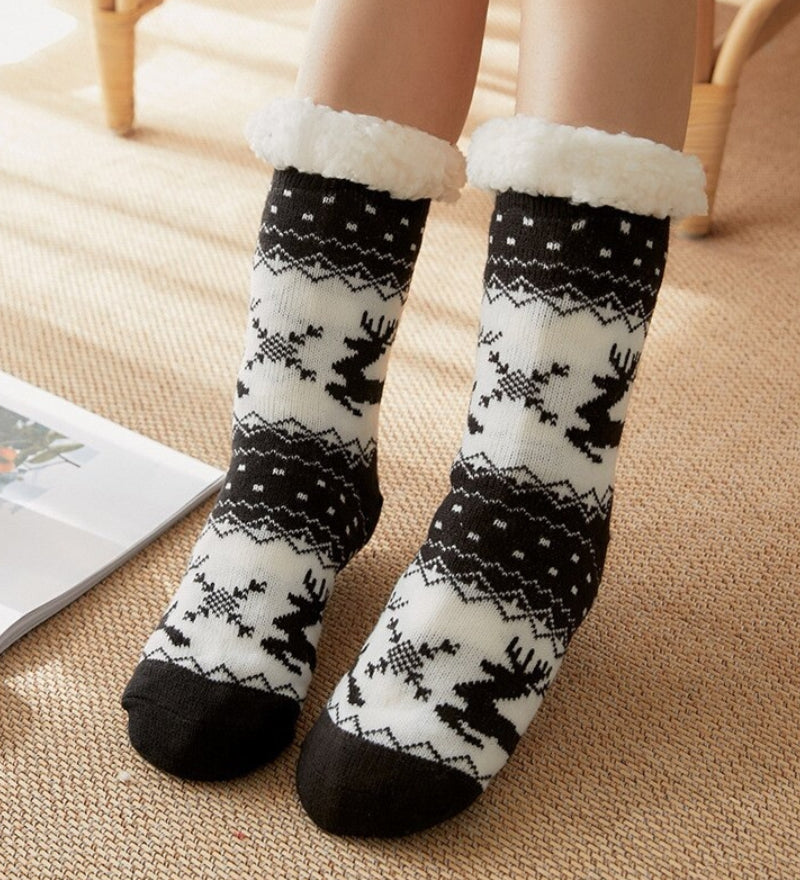 cocooning grosse chaussette hiver femme