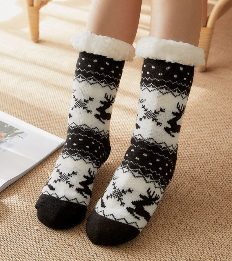 cocooning grosse chaussette hiver femme
