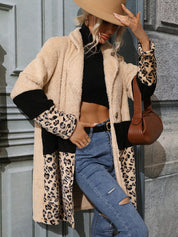 Manteau peluche beige