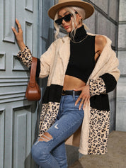 Manteau peluche beige