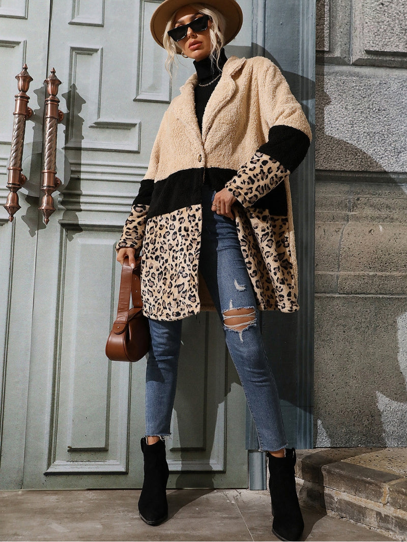 Manteau peluche beige