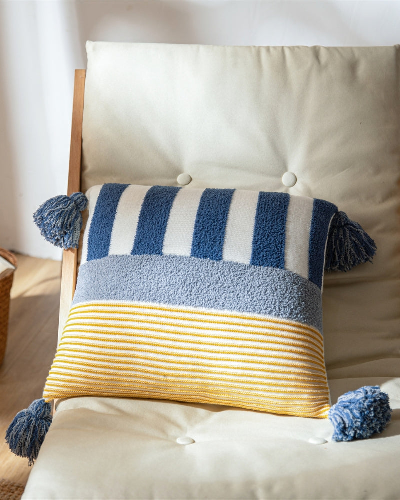 Oreiller style marinière en matière duvet