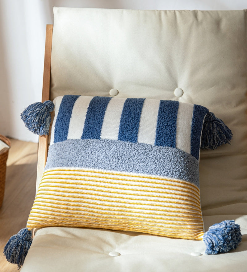 Oreiller style marinière en matière duvet