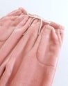 Pantalon de pyjama rose pastel en matière polaire pour femme