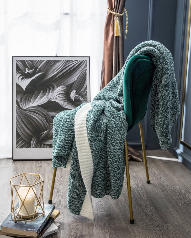 Plaid très doux en matière surpiquée