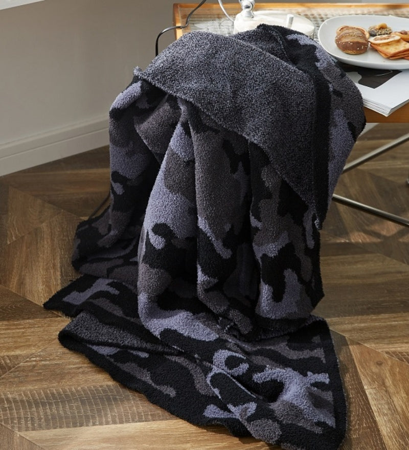 Plaid fourrure noir