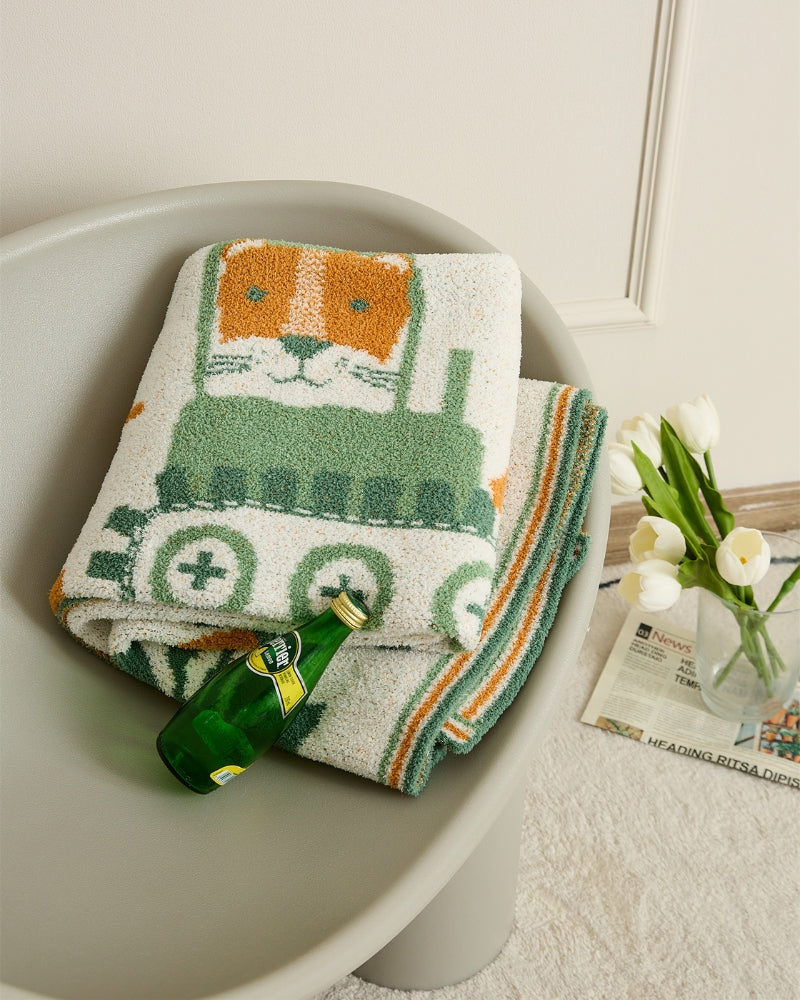plaid en tissu molletonné